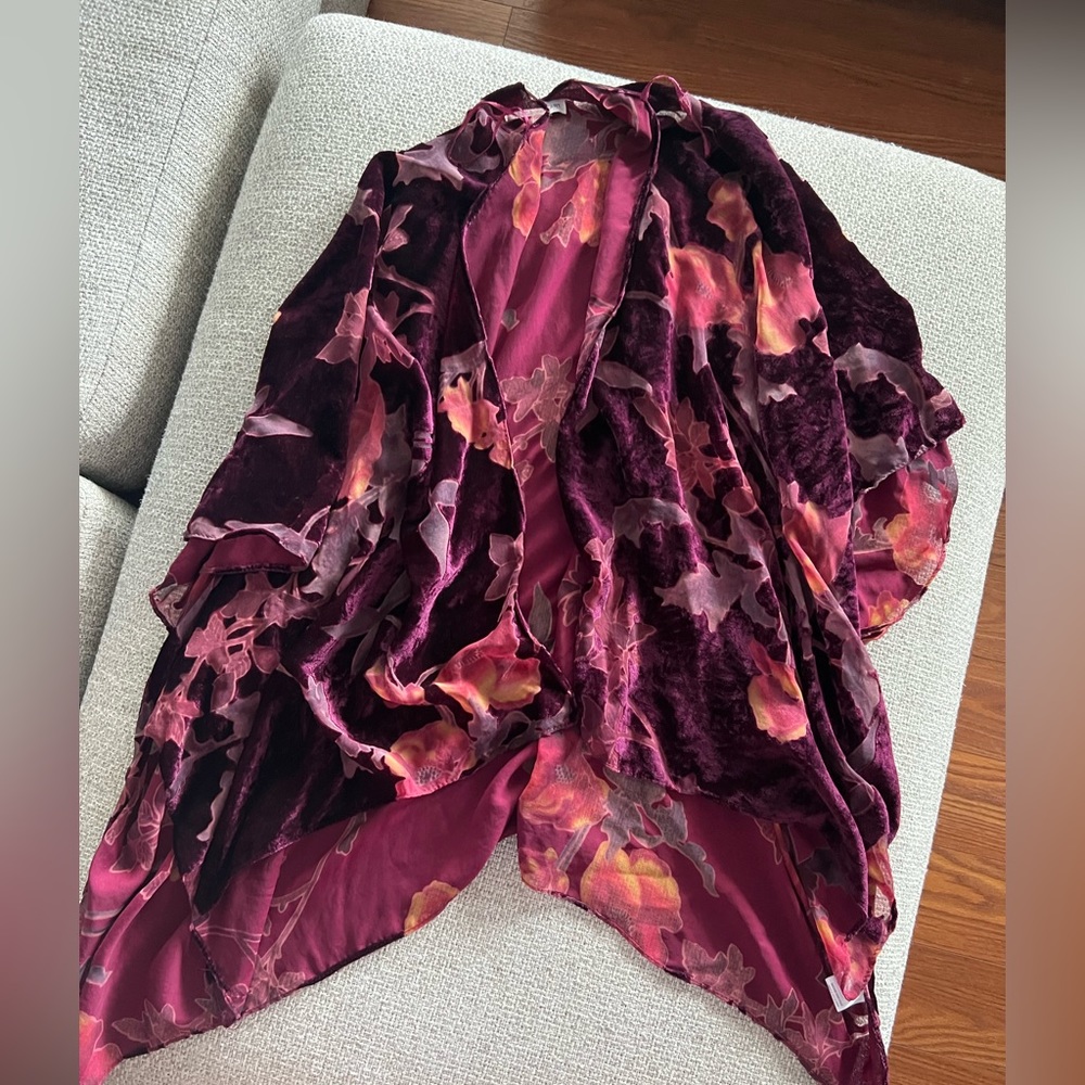 Woven heart throw jacket one size
